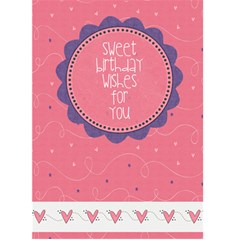 Simple Girl Birthday Card - Greeting Card 5  x 7 