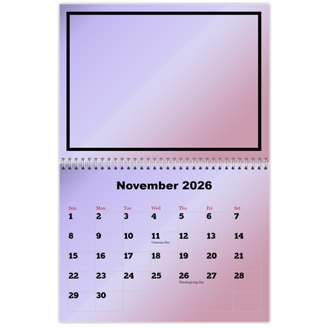Classic 2026 Calendar (large Numbers) By Deborah Nov 2026
