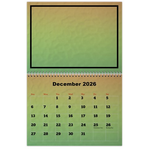 Classic 2026 Calendar (large Numbers) By Deborah Dec 2026