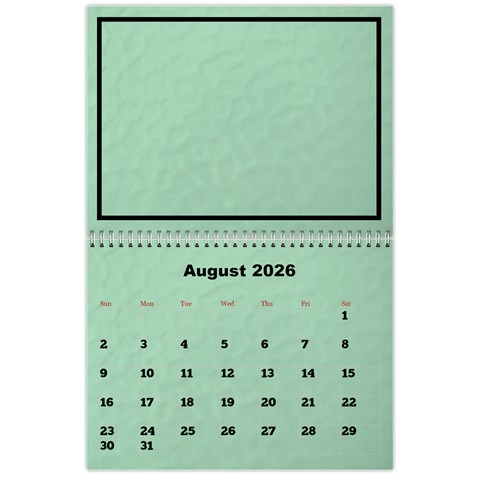 Classic 2026 Calendar (large Numbers) By Deborah Aug 2026