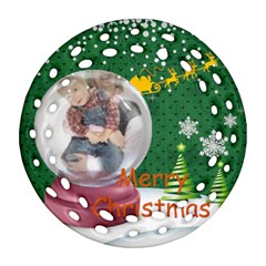 merry christmas - Ornament (Round Filigree)