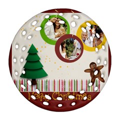 merry christmas - Ornament (Round Filigree)