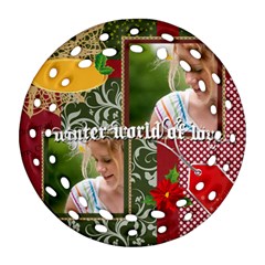 merry christmas - Ornament (Round Filigree)