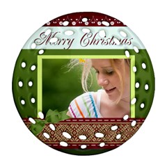 merry christmas - Ornament (Round Filigree)