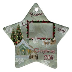 village peace love joy 2023 Christmas ornament 2 SIDE - Star Ornament (Two Sides)