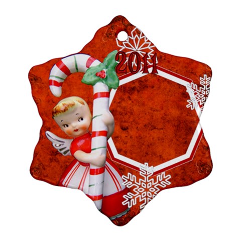 Angel Blonde Snowflake Ornament By Ellan Front
