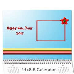 Happy New Year 2013 calendar 12m - Wall Calendar 11  x 8.5  (12-Months)