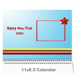 Happy New Year 2013 calendar 12m - Wall Calendar 11  x 8.5  (12-Months)