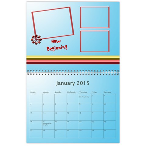 Happy New Year 2013 Calendar 12m By Daniela Jan 2015