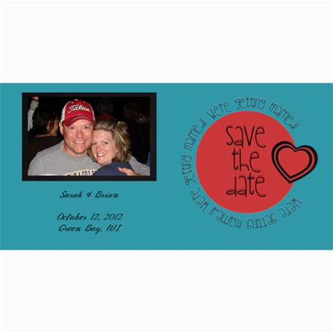 Save The Date Photocard By Lana Laflen 8 x4  Photo Card - 3