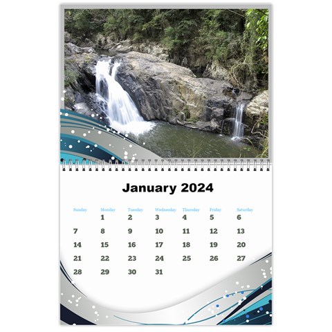 Silver Flash 2024 Calendar  Large Numbers By Deborah Jan 2024