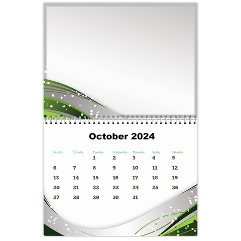 Silver Flash 2024 Calendar  Large Numbers By Deborah Oct 2024