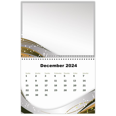 Silver Flash 2024 Calendar  Large Numbers By Deborah Dec 2024