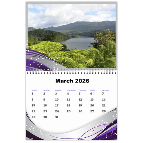 Silver Flash 2026 Calendar  Large Numbers By Deborah Mar 2026