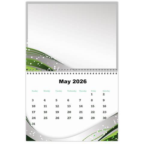 Silver Flash 2026 Calendar  Large Numbers By Deborah May 2026