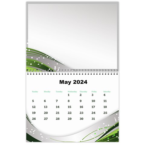 Silver Flash 2024 Calendar  Large Numbers By Deborah May 2024