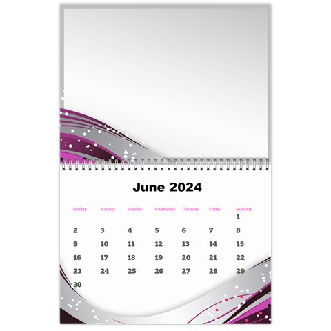 Silver Flash 2024 Calendar  Large Numbers By Deborah Jun 2024