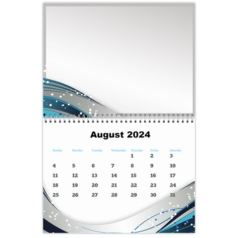 Silver Flash 2024 Calendar  Large Numbers By Deborah Aug 2024