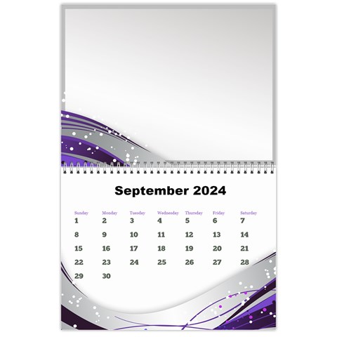 Silver Flash 2024 Calendar  Large Numbers By Deborah Sep 2024