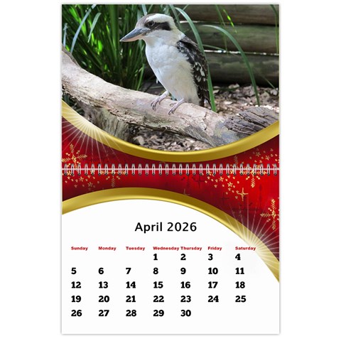 2026 Calendar With Class And Large Numbers By Deborah Apr 2026