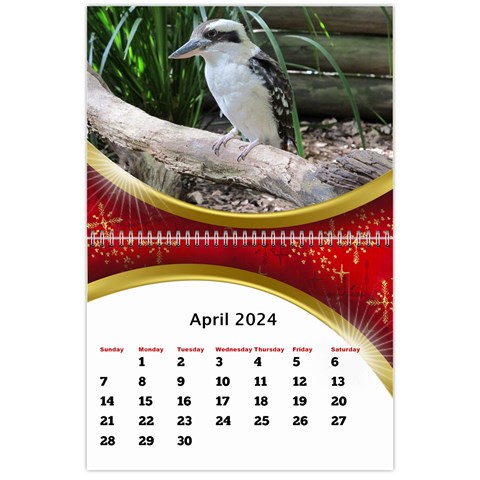 2024 Calendar With Class And Large Numbers By Deborah Apr 2024