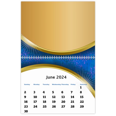 2024 Calendar With Class And Large Numbers By Deborah Jun 2024
