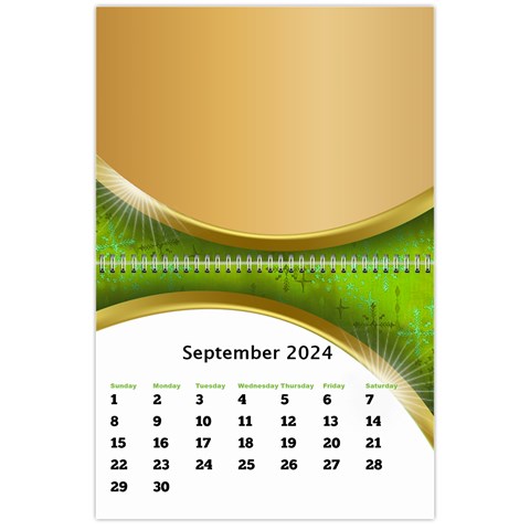 2024 Calendar With Class And Large Numbers By Deborah Sep 2024