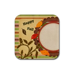 Everlasting Autumn Stripes Coaster - Rubber Coaster (Square)