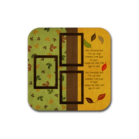 Everlasting Autumn Falling Leaves Coaster By Bitsoscrap Front