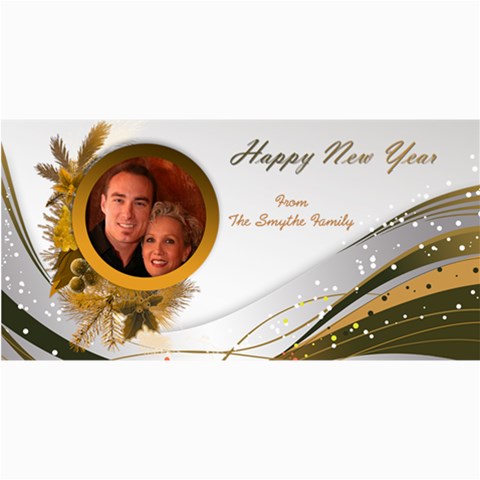Happy New Year 4x8 Photo Card In Copper By Deborah 8 x4  Photo Card - 2