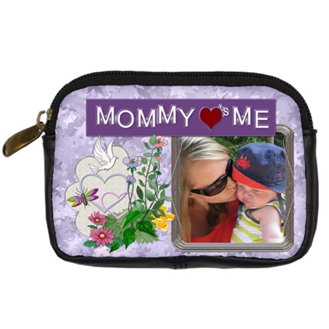 Mommy Loves Me Digital Leather Camera Case By Lil Front