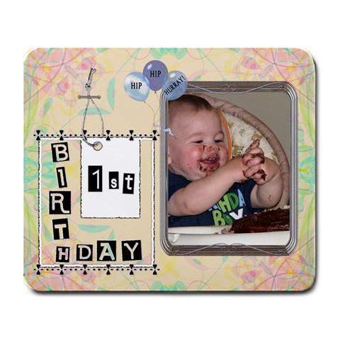 1st Birthday Large Mousepad By Lil Front