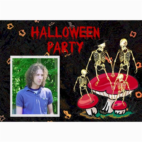 Halloween Invitaion 7 By Kim Blair 7 x5  Photo Card - 8