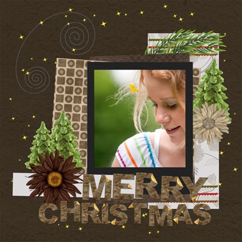 Merry Christmas By Joely 12 x12  Scrapbook Page - 1