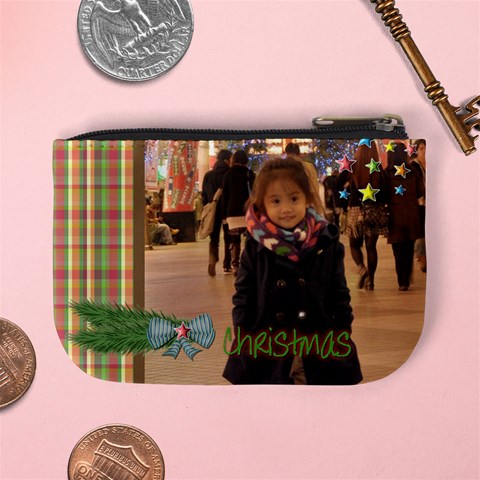 Christmas Mini Coin Purse By Angel Back