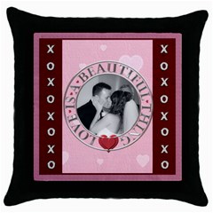 Love is a Beautiful Thing Throw Pillow Case - Throw Pillow Case (Black)