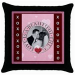Love is a Beautiful Thing Throw Pillow Case - Throw Pillow Case (Black)