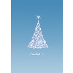 Pastel Blue 5x7 Christmas Card By Deborah Back Cover