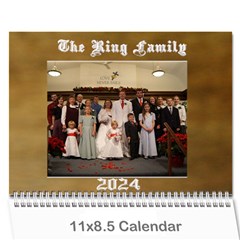 2024 Ring Family Calendar - Wall Calendar 11  x 8.5  (12-Months)