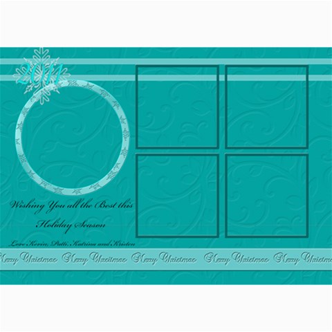Blue And White 5 Frame Card By Patricia W 7 x5  Photo Card - 2