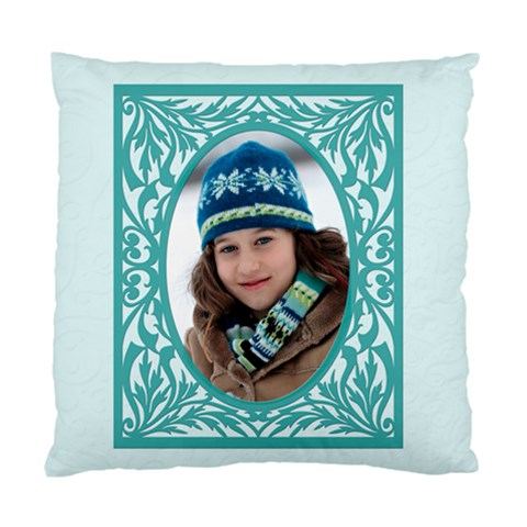 Blue Frame Cushion By Patricia W Front