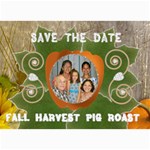 fall harvest Pig Roast - 5  x 7  Photo Cards