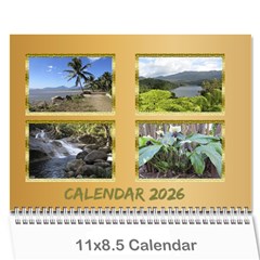 Memories in gold 2026 (any Year) Calendar - Wall Calendar 11  x 8.5  (12-Months)
