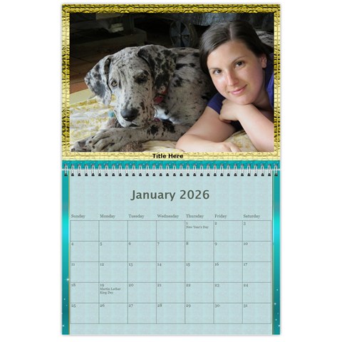 Memories In Gold 2026 (any Year) Calendar By Deborah Jan 2026