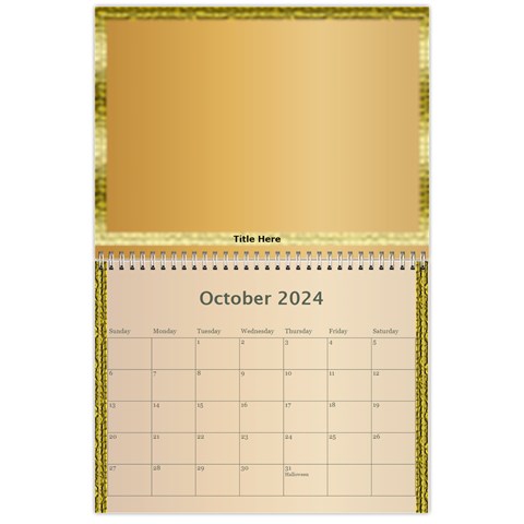 Memories In Gold 2024 (any Year) Calendar By Deborah Oct 2024