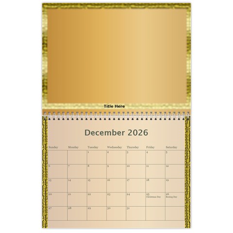 Memories In Gold 2024 (any Year) Calendar By Deborah Dec 2024