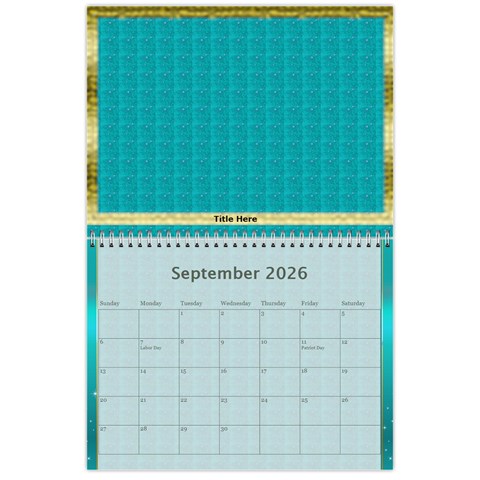 Memories In Gold 2026 (any Year) Calendar By Deborah Sep 2026