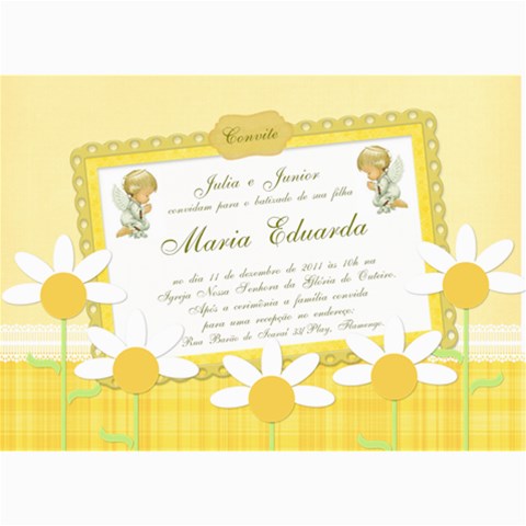Tag Batizado Duda By Fernanda 7 x5  Photo Card - 4