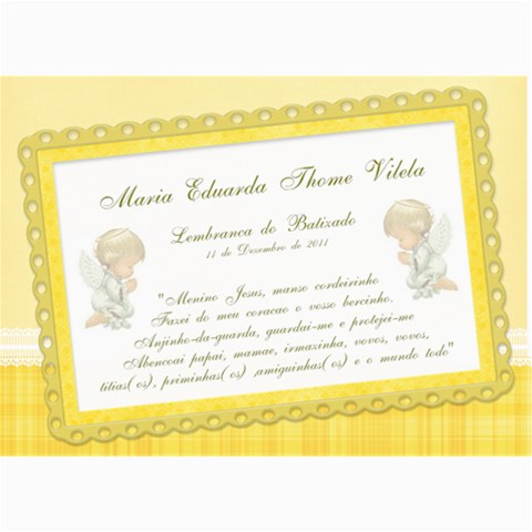 Tag Batizado Duda By Fernanda 7 x5  Photo Card - 5
