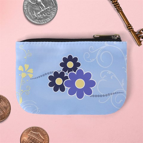 Serenity Blue Mini Coin Purse By Picklestar Scraps Back